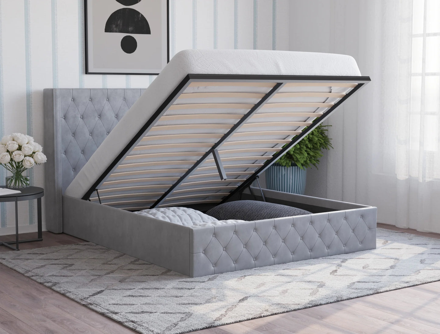 Florida Gaslift Queen(6FT) Bed β Stylish Storage Solution by Prime Furnitures